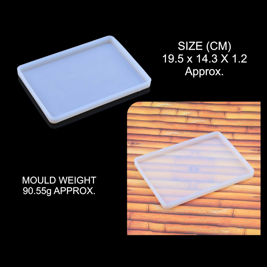 My Store Silicon Mould 19 X 14 Rectangle Tray  Mould