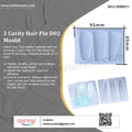 My Store Silicon Mould 3 Cavity Hair Pin D02 Mould