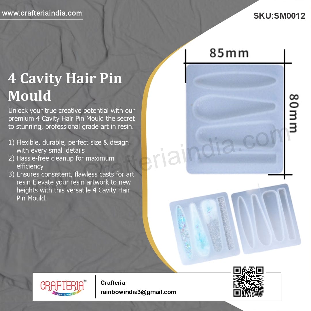 My Store Silicon Mould 4 Cavity Hair Pin Mould