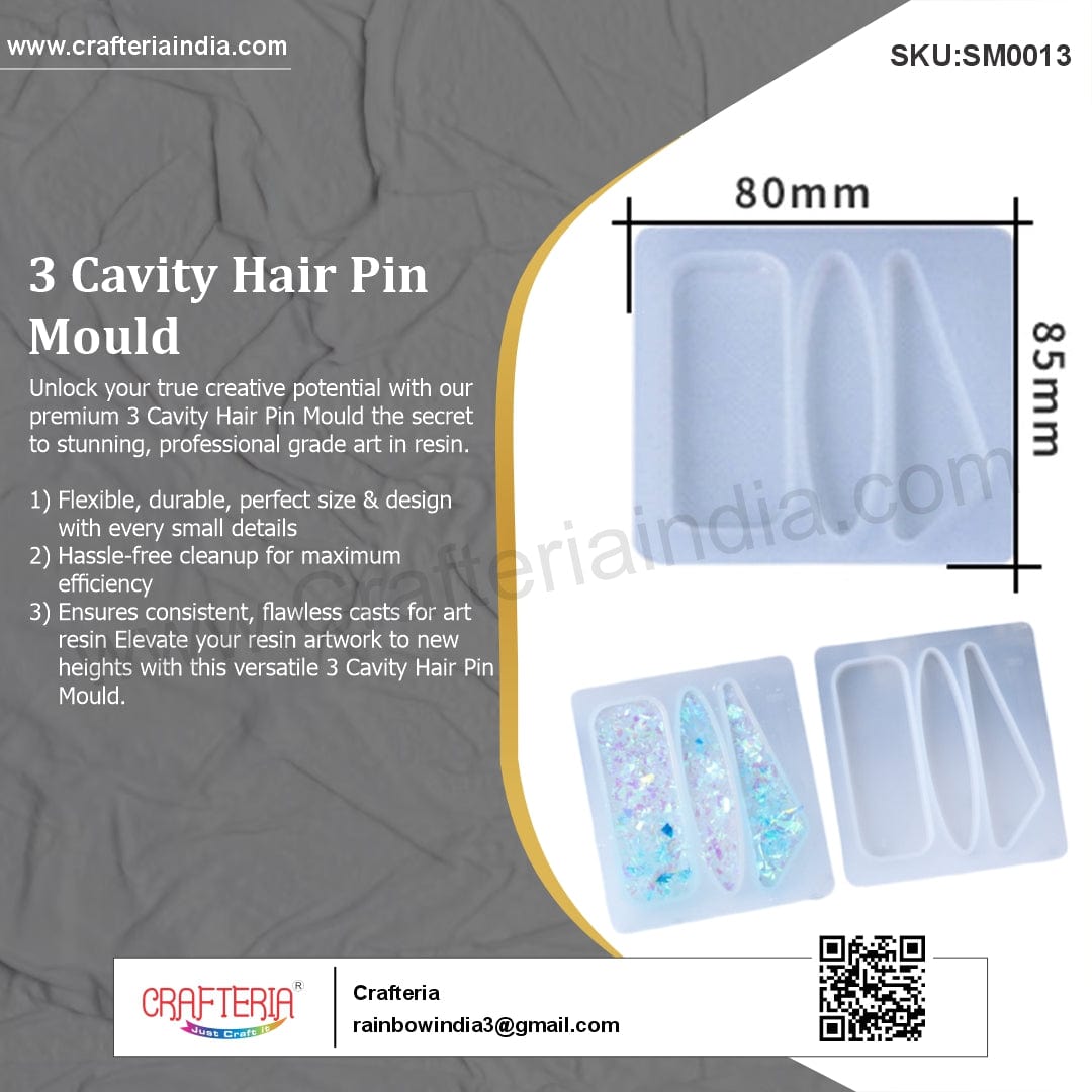 My Store Silicon Mould 3 IN 1 HAIR PIN MOULD