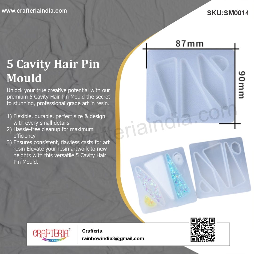 My Store Silicon Mould 5 Cavity Hair Pin Mould