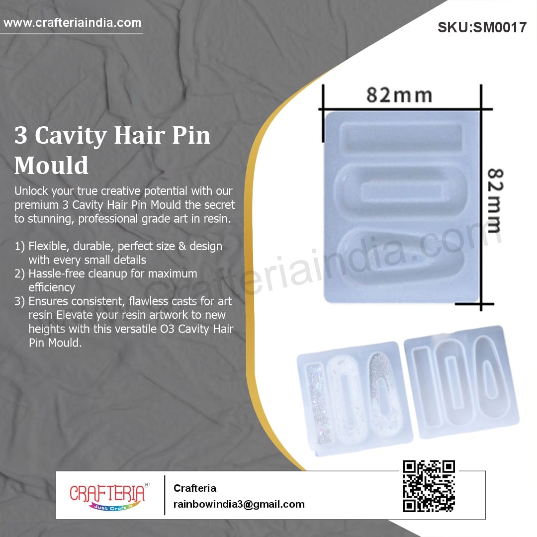 My Store Silicon Mould 3 IN 1 HAIR PIN MOULD