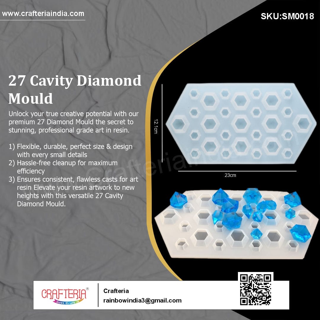 My Store Silicon Mould 27 Cavity Diamond Mould