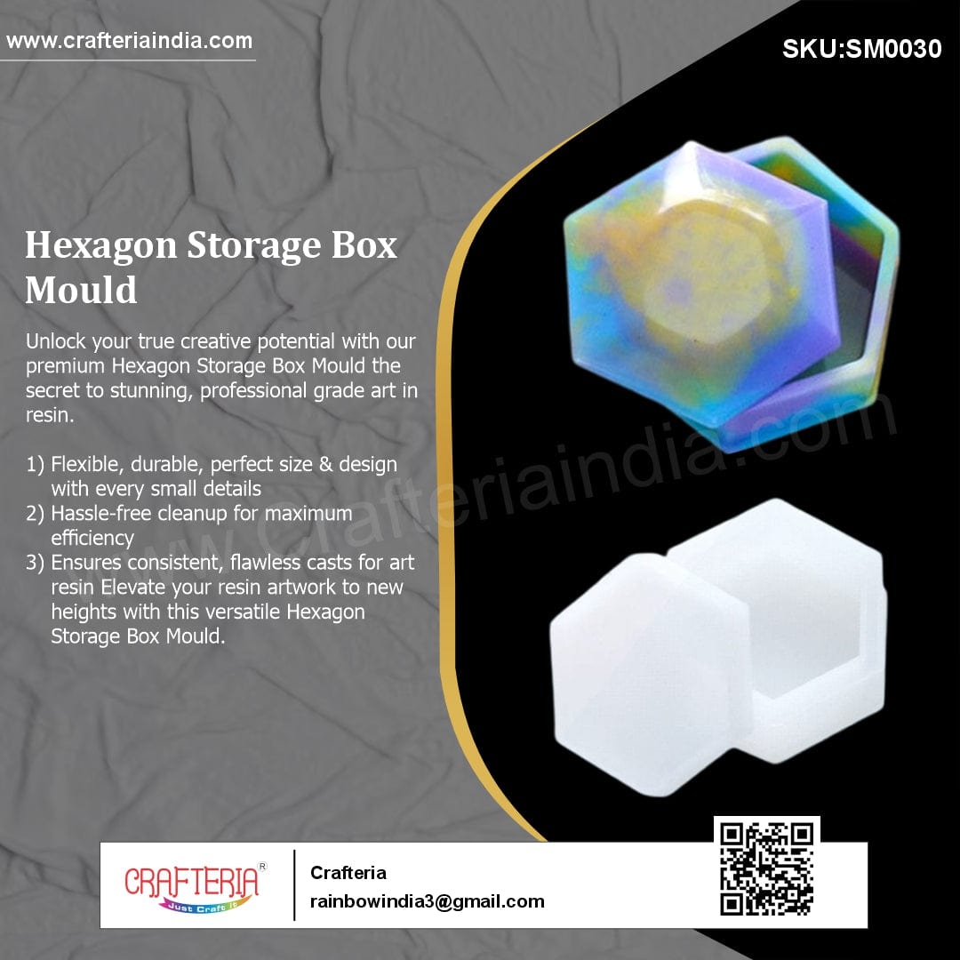 My Store Silicon Mould HEXAGON STORAGE BOX MOULD