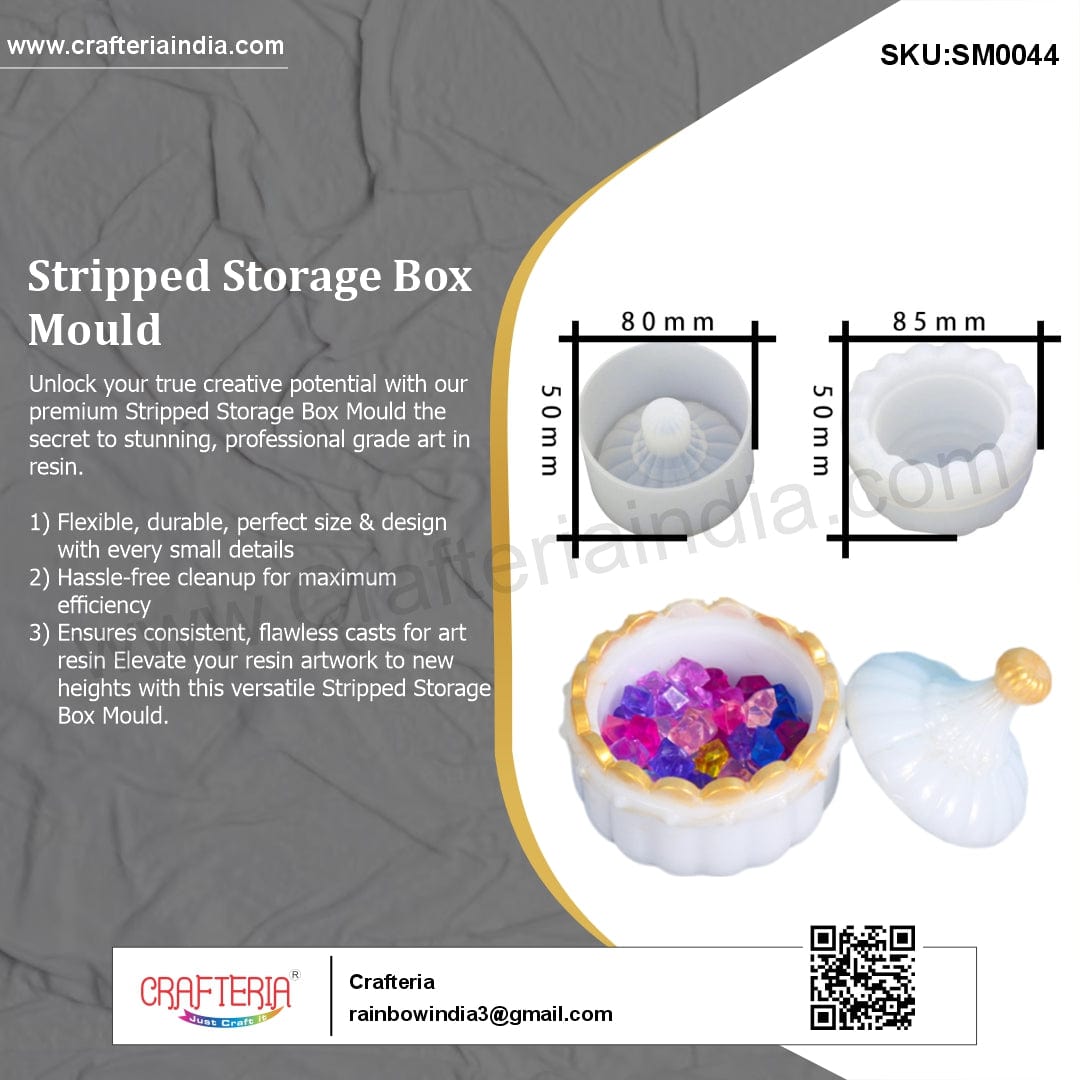 My Store Silicon Mould STRIPPED STORAGE BOX MOULD