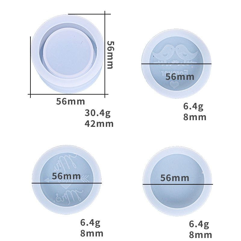 Crafteria ROUND BOX WITH 3 TYPES OF LID MOULD