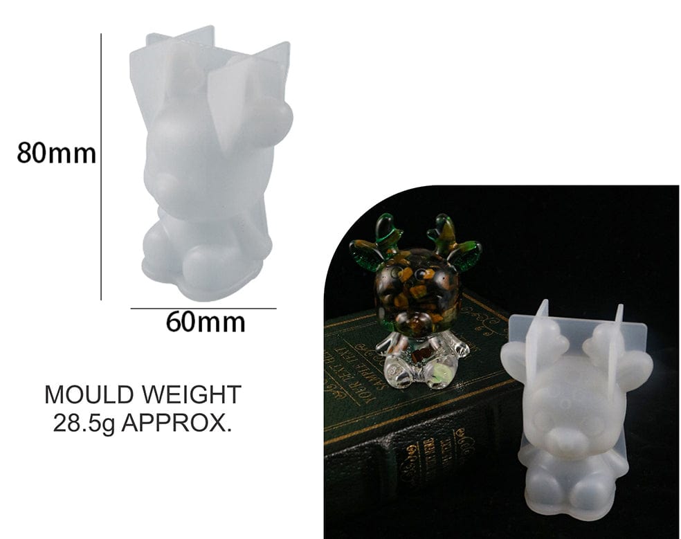 My Store Silicon Mould 3D CHRISTMAS DEER MOULD