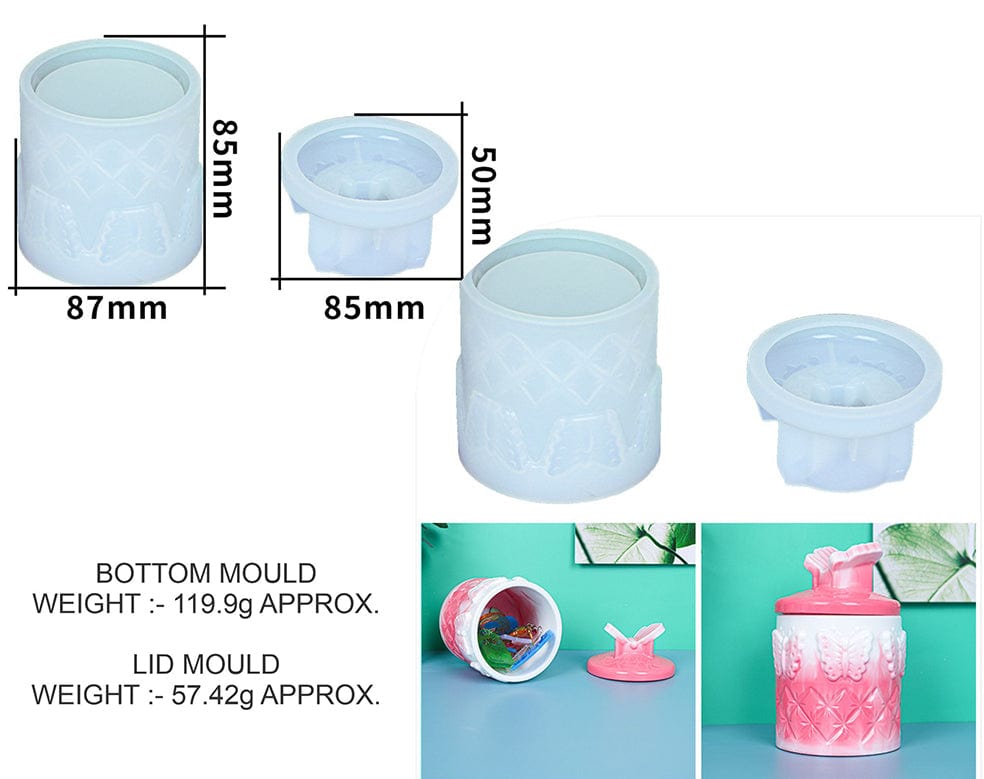 My Store Silicon Mould BUTTERFLY STORAGE BOX  MOULD