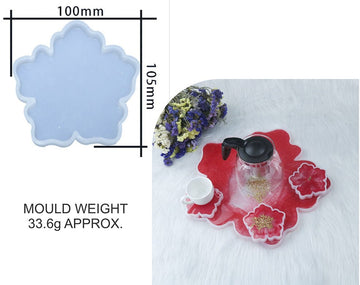 My Store Silicon Mould SMALL 5 KALI FLOWER COASTER MOULD