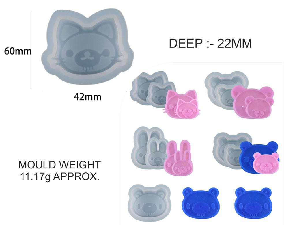 My Store Silicon Mould BIG CAT FACE MOULD