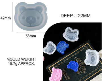 My Store Silicon Mould BEAR FACE MOULD D04