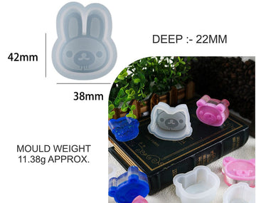 My Store Silicon Mould BIG RABBIT FACE MOULD