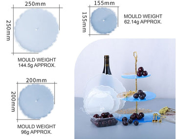 My Store Silicon Mould 3 LAYER ROUND AGATE CAKE STAND MOULD