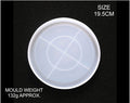 My Store Silicon Mould ROUND TRAY WITH ANGULAR BORDER MOULD