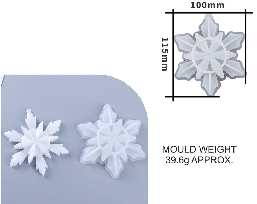 My Store Silicon Mould SNOWFLAKES HANGING MOULD