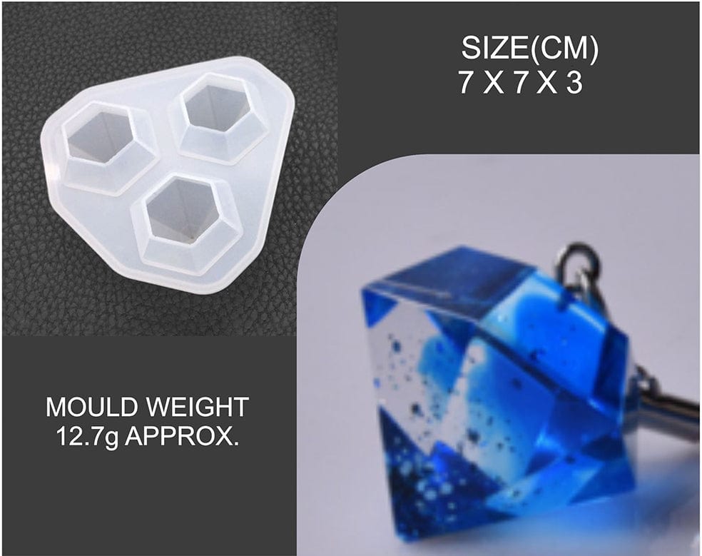My Store Silicon Mould Big 3 Cavity Diamond Mould