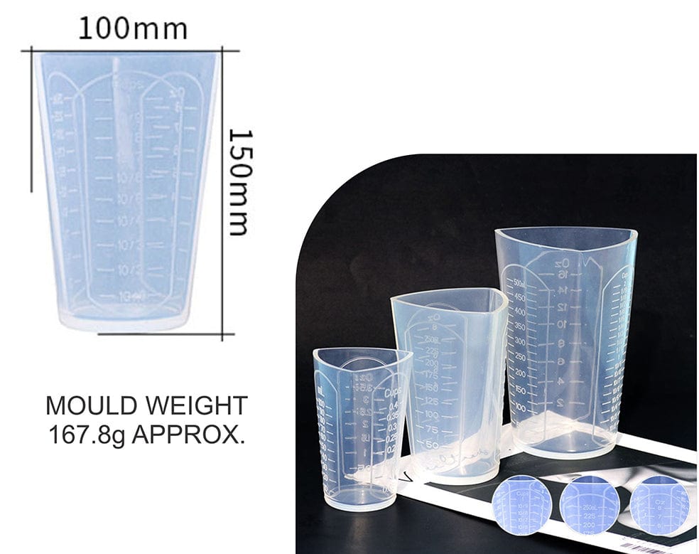 My Store Silicon Mould PREMIUM QUALITY TRIANGULAR 500ML SILICON MEASURING CUP