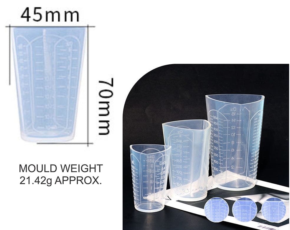 My Store Silicon Mould PREMIUM QUALITY TRIANGULAR 50ML SILICON MEASURING CUP