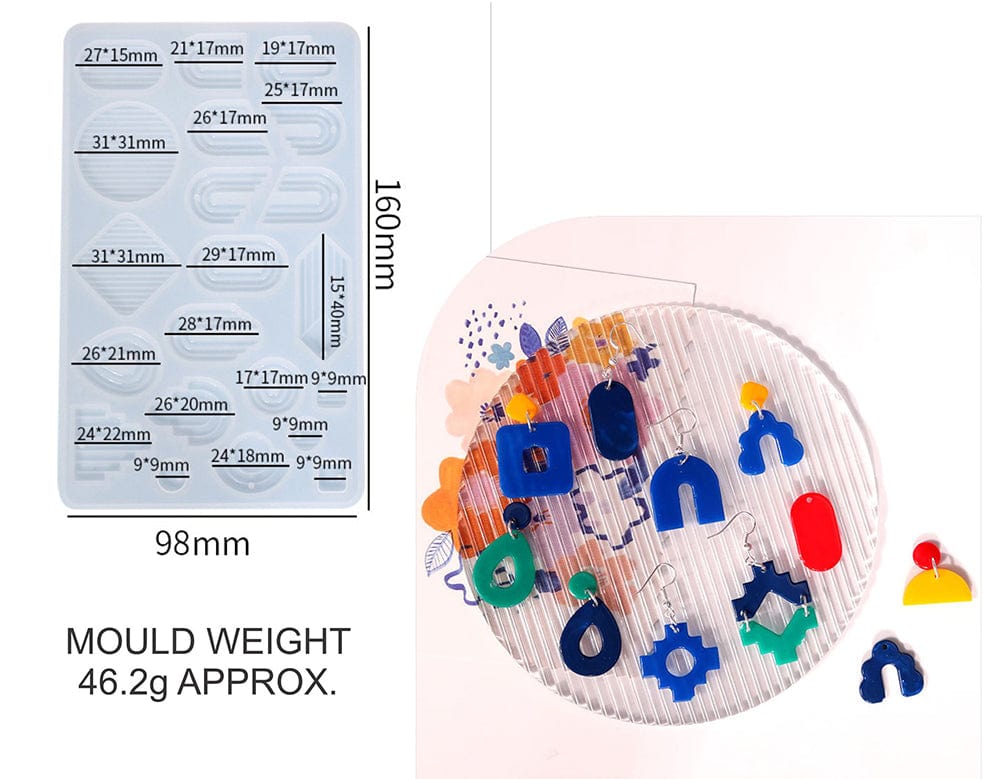 My Store Silicon Mould STRIPED EARRING MOULD