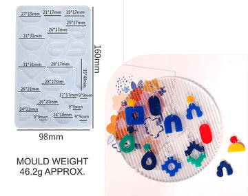 My Store Silicon Mould STRIPED EARRING MOULD