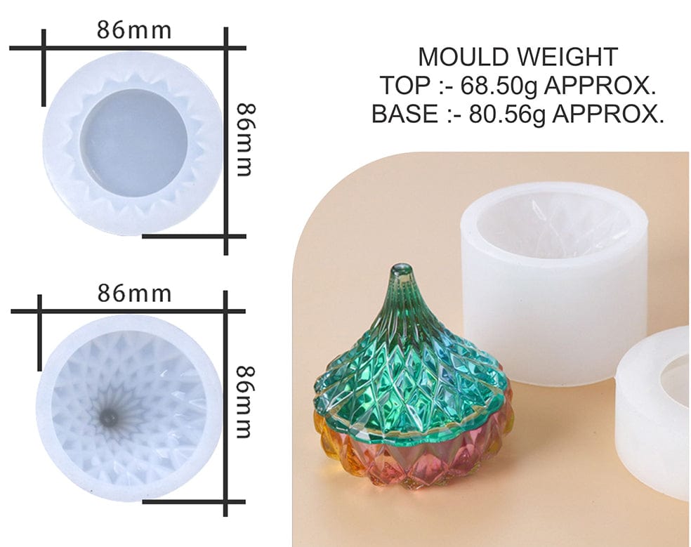 My Store Silicon Mould WATER DROP SHAPE STORAGE BOX MOULD