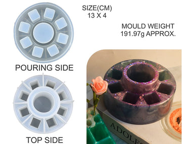 My Store Silicon Mould ROUND LIPSTICK STAND STORAGE BOX MOULD