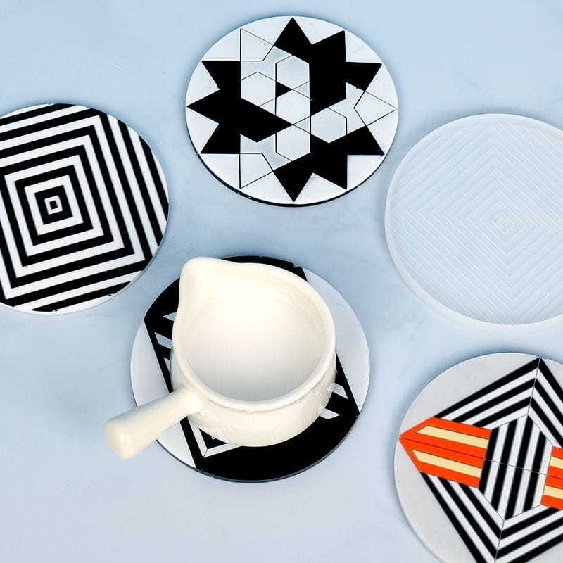 Crafteria GEOMETRICAL DESIGNER COASTER MOULD