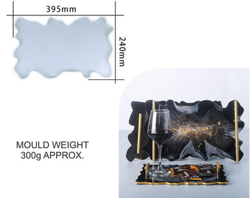 My Store Silicon Mould IRREGULAR LARGE RECTANGULAR TRAY MOULD