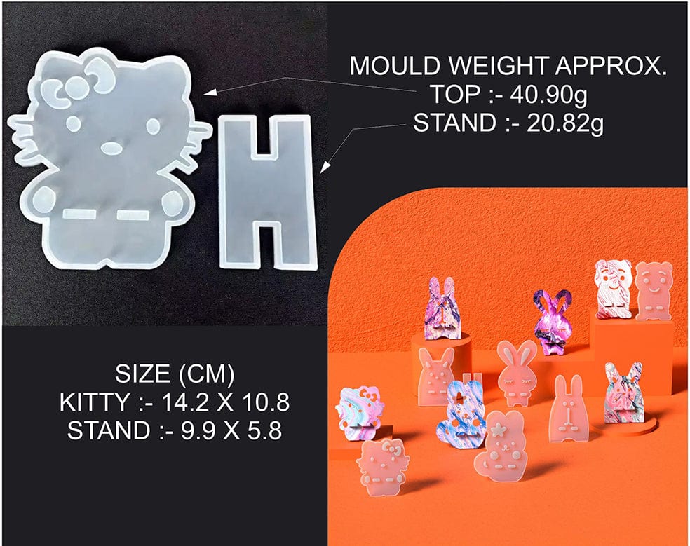 My Store Silicon Mould KITTY CAT MOBILE STAND MOULD