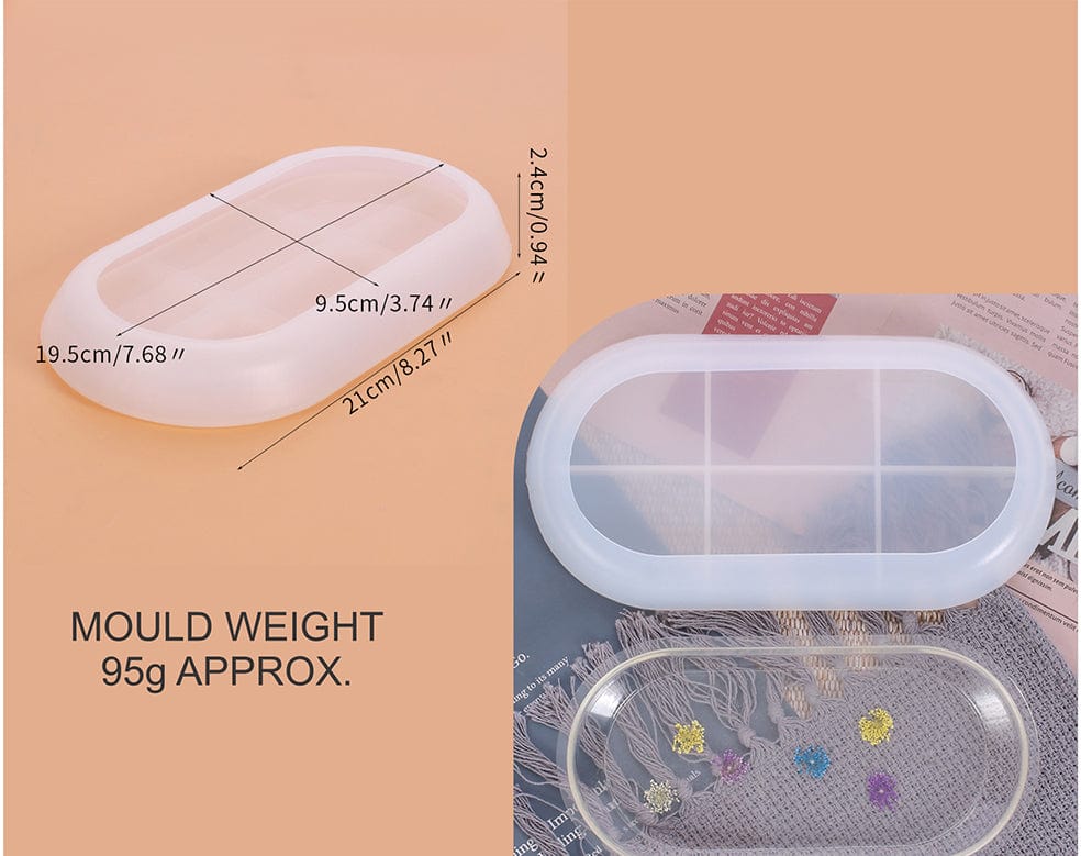 My Store Silicon Mould DEEP OVAL TRAY MOULD