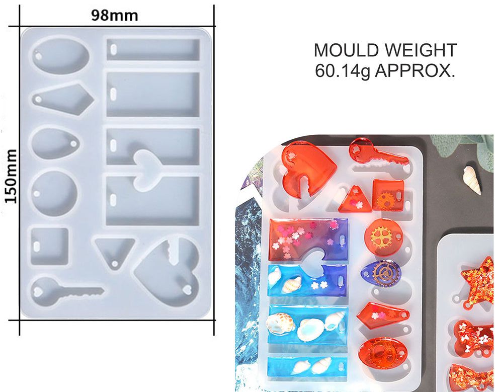 My Store Silicon Mould 12 IN 1 EARRING & PENDANT MOULD