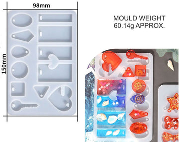 My Store Silicon Mould 12 IN 1 EARRING & PENDANT MOULD