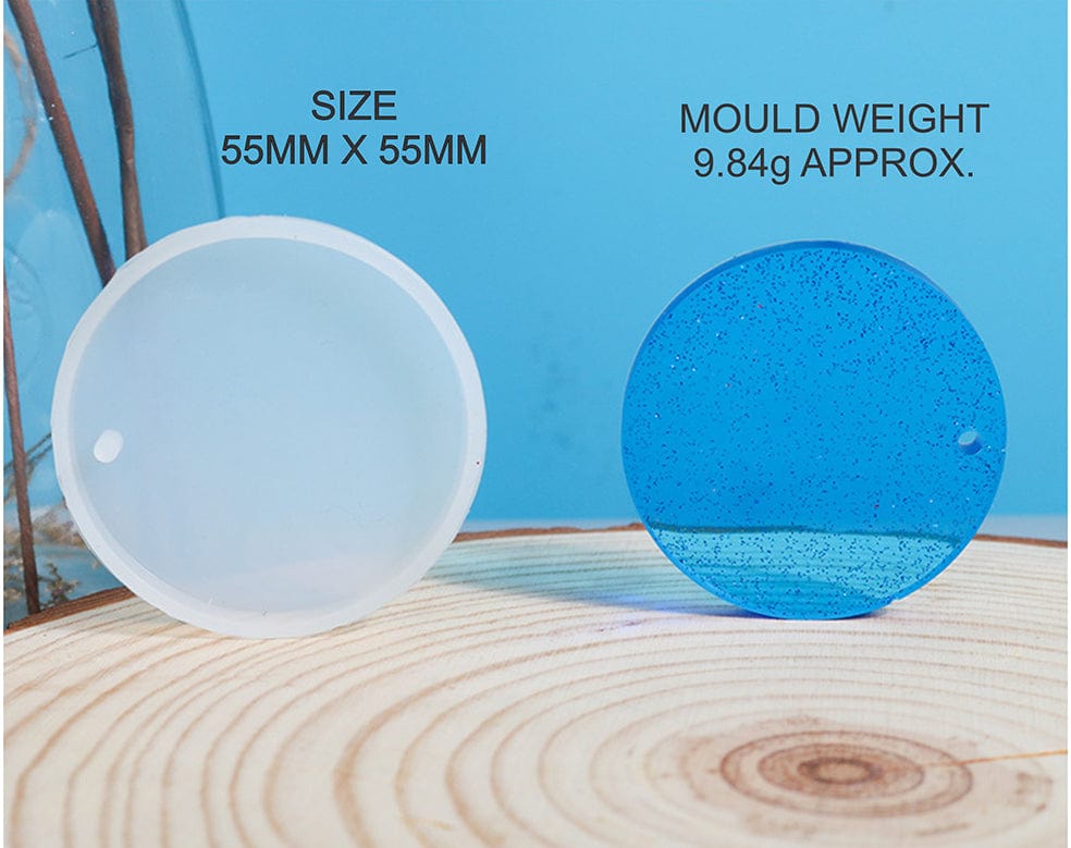 My Store Silicon Mould 55mm ROUND KEYCHAIN & PENDANT MOULD