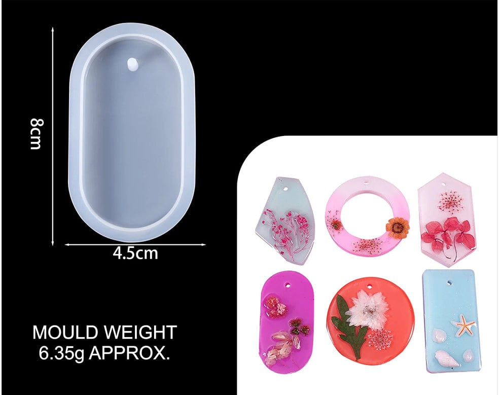 My Store Silicon Mould OVAL PENDANT MOULD