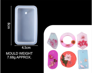 My Store Silicon Mould RECTANGLE PENDANT MOULD