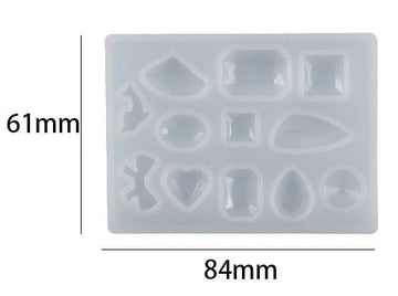 My Store Silicon Mould 12 CAVITY NEW GEM STONE JEWELLERY MOULD