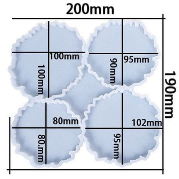 My Store Silicon Mould 4 IN 1 AGATE COASTER MOULD