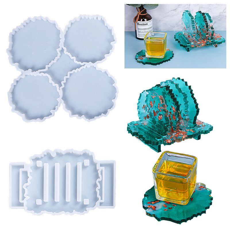 My Store Silicon Mould 4 IN 1 AGATE COASTER MOULD