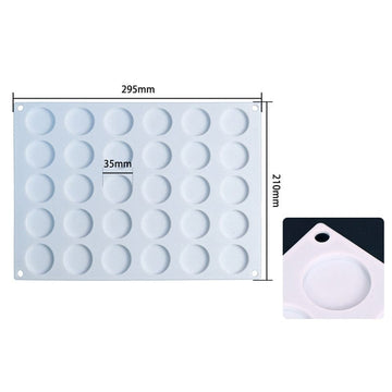 Crafteria Silicon Mould 30 CAVITY ROUND WAX SEAL MOULD