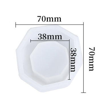 Crafteria Silicon Mould 8-CORNER FLOWER POT & TEA LIGHT CANDLE HOLDER MOULD