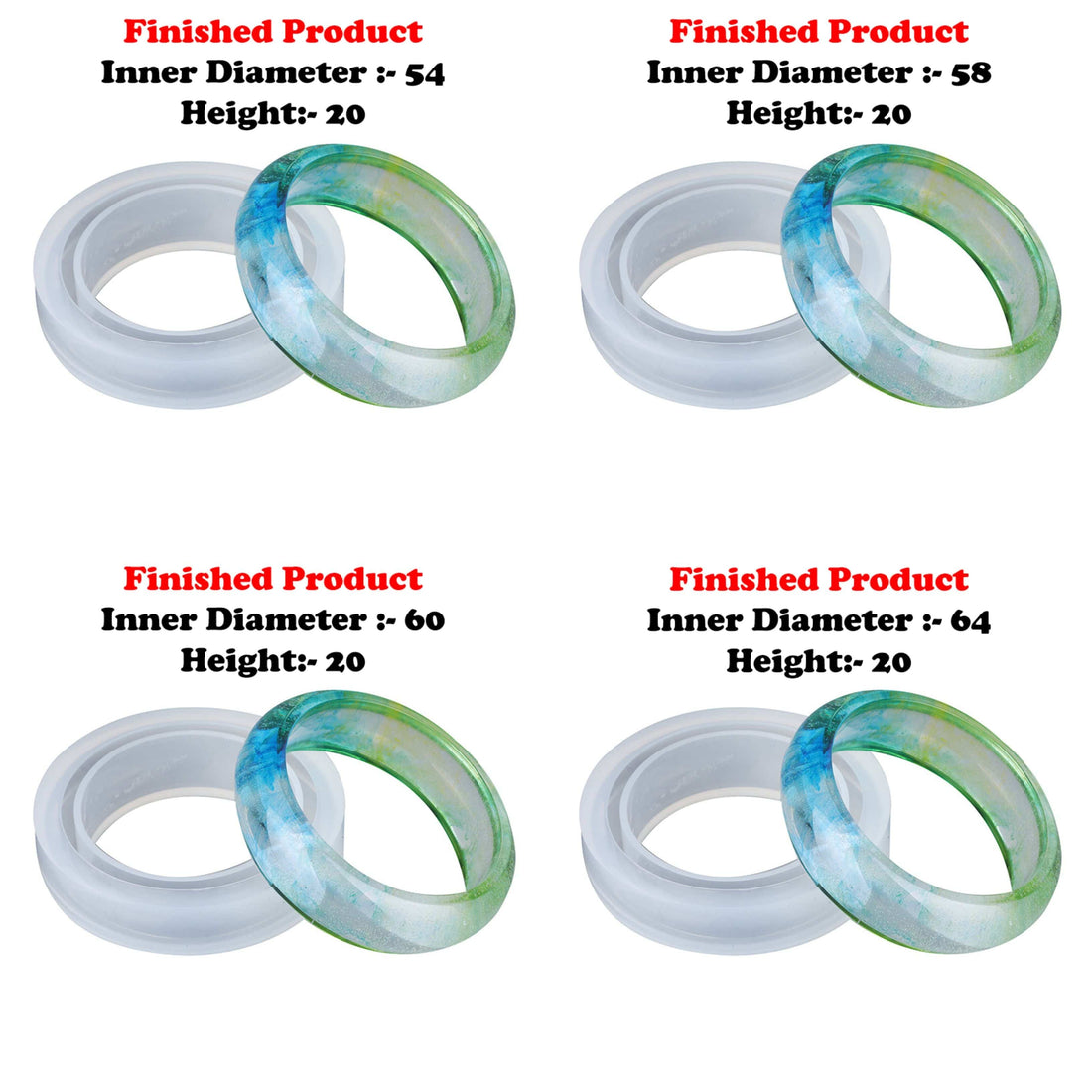 My Store Silicon Mould 54MM CYLINDRICAL BRACELET & BANGLE MOULD