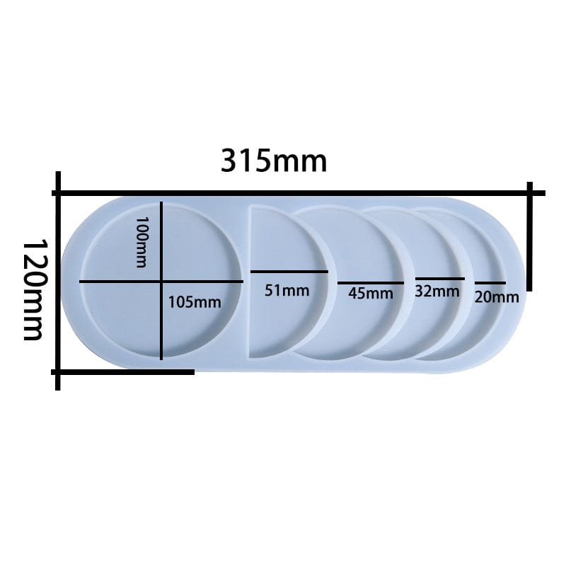 My Store Silicon Mould 6 CAVITY ECLIPSE MOULD