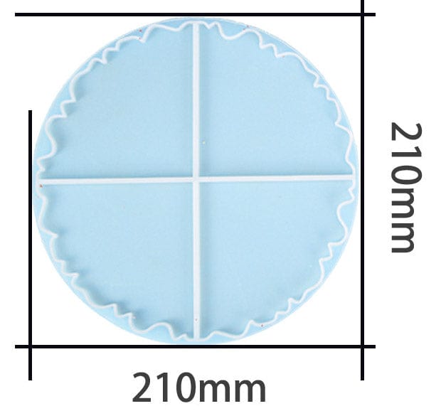 My Store Silicon Mould 4 CAVITY PIZZA WAVE COASTER MOULD