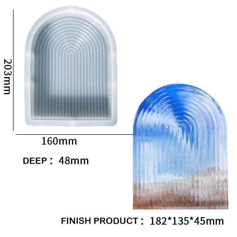 My Store Silicon Mould Rainbow Arch 48Mm Deep Casting Bookend Mould
