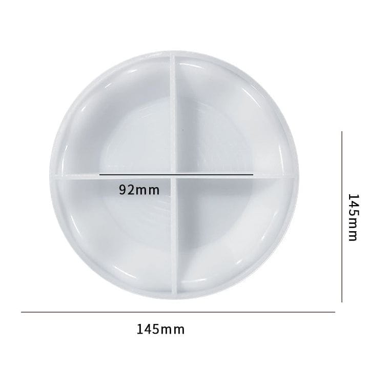 My Store Silicon Mould Round Tray With Wavy Boundry Mould