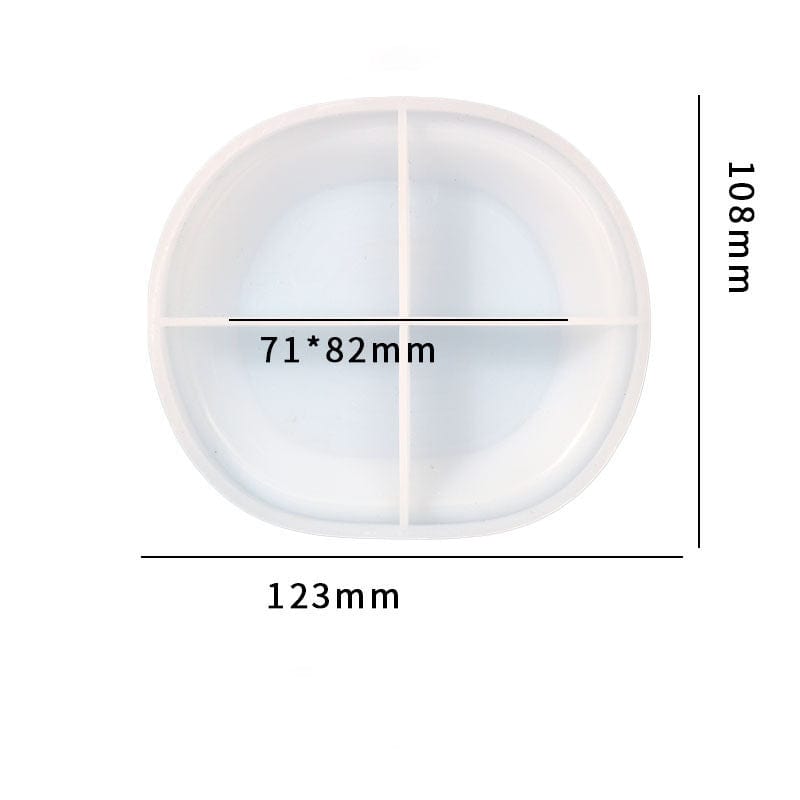 My Store Silicon Mould Small Oval Plate Mould
