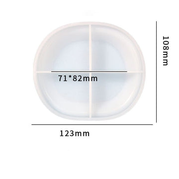 My Store Silicon Mould Small Oval Plate Mould