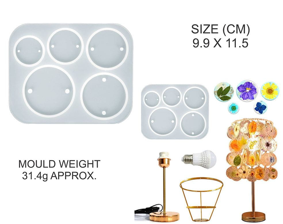 My Store Silicon Mould 5 IN 1 ROUND JEWELLERY & RAKHI MOULD