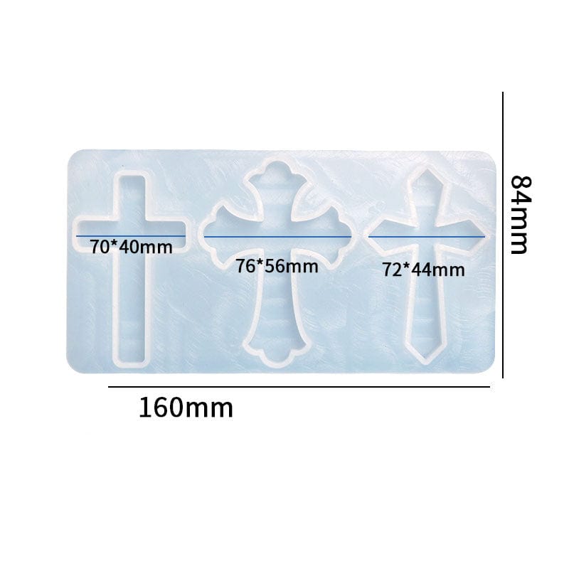 3 Cavity Holy Cross Jewelery & Keychain Mould