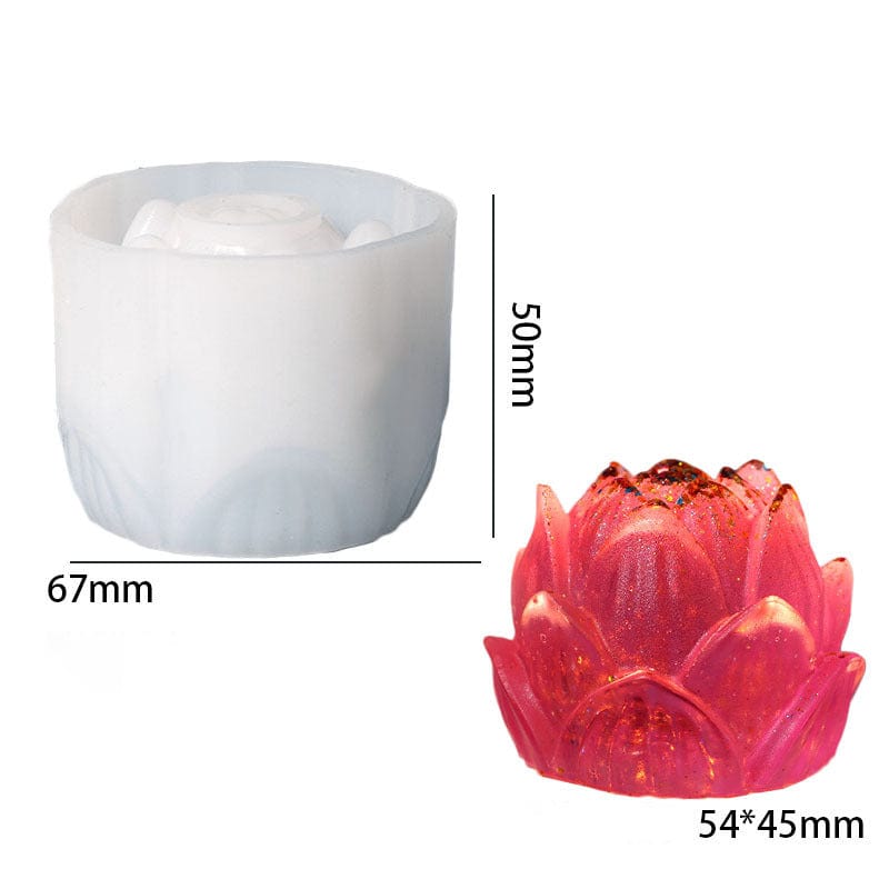 3D Lotus Candle Mould